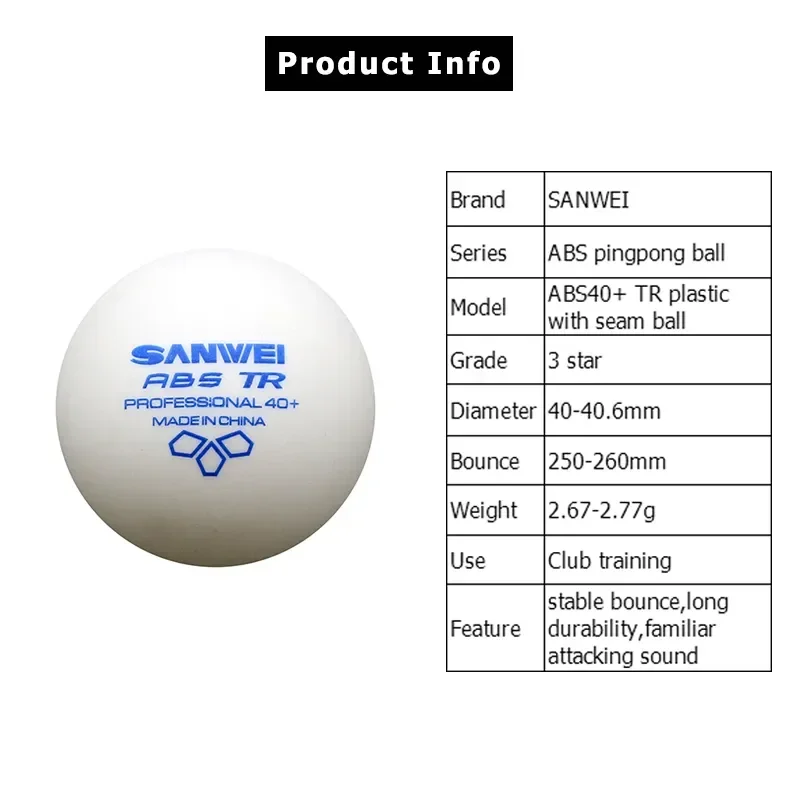 SANWEI-ABS TR 3 Star Table Ten - Table Tennis Livescore recension och pris