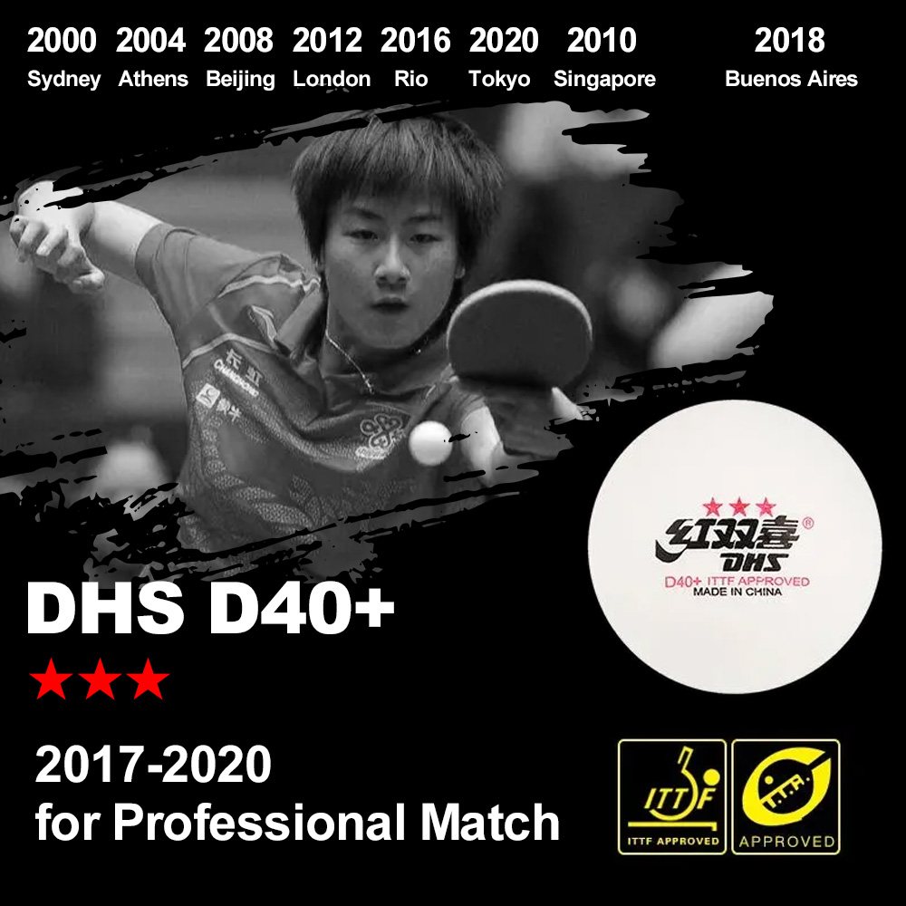 DHS D40+ DJ40+ Ping Pong Balls - Table Tennis Livescore recension och pris